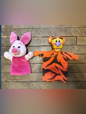 Disney Winnie the Pooh Hand Puppets -Tigger & Piglet Plush Puppets(2)